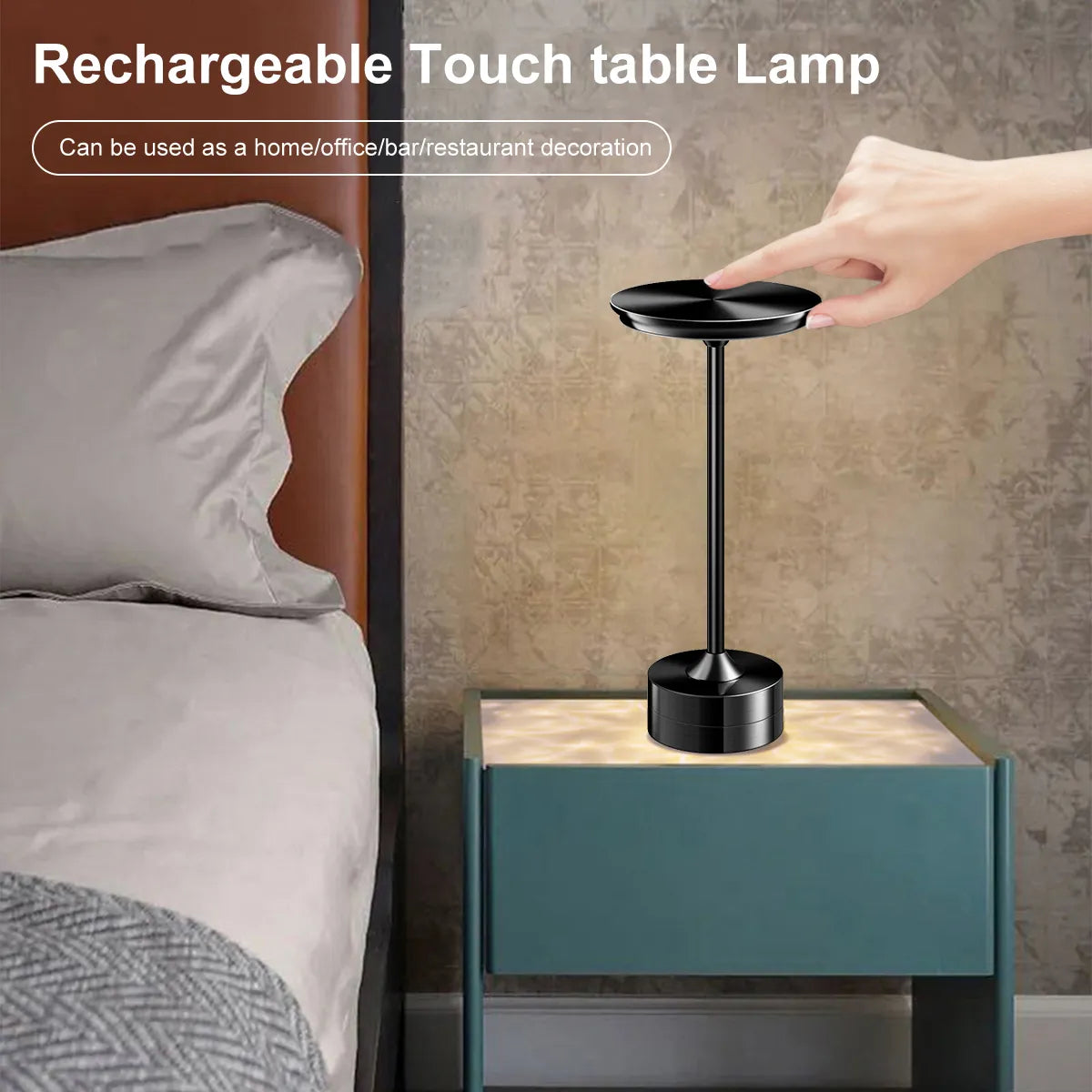 SkandiShop Wireless Table Lamp Touch Sensor Rechargeable
